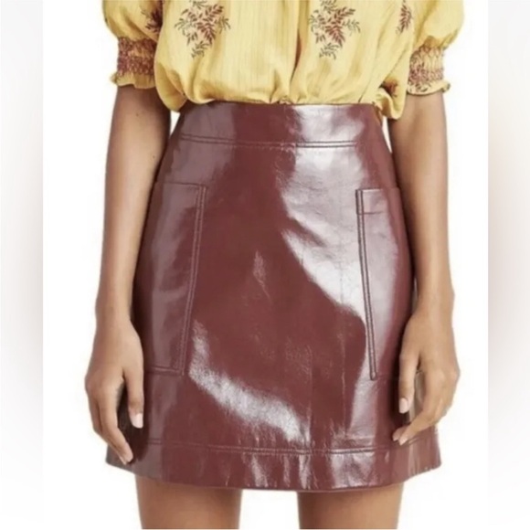Maeve Anthropologie Faux Patent Leather Cargo
Pocket Mini Skirt Size 2 Petite - Picture 8 of 8